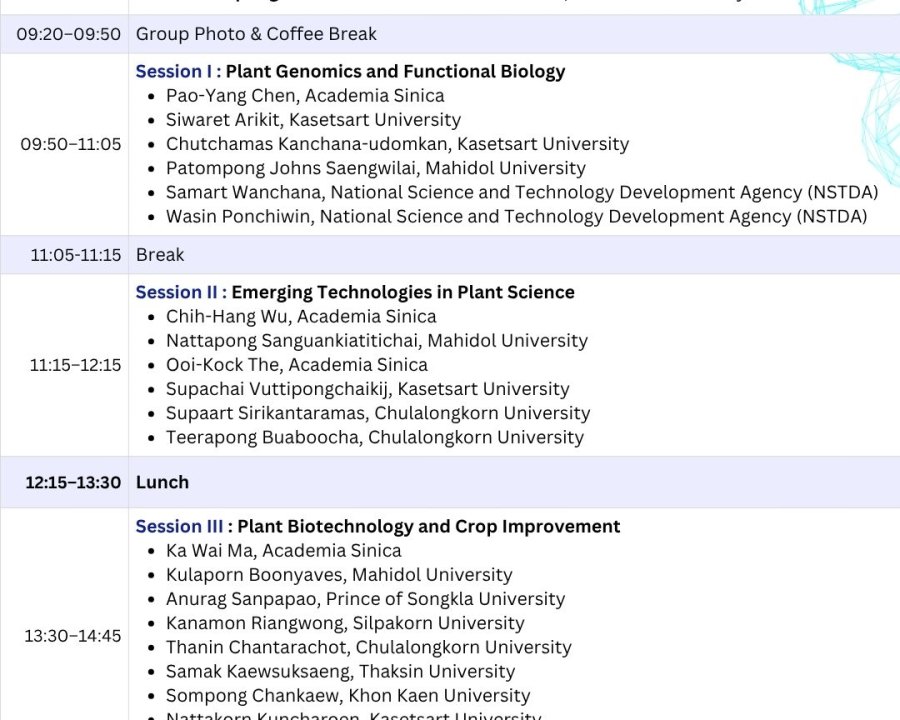 Taiwan-Thailand Plant Science Partnership Symposium 2026