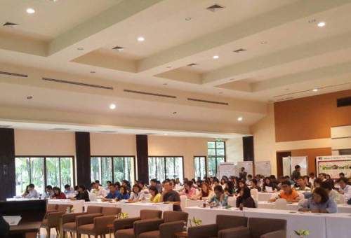 ภาพบรรยากาศการอบรมเชิงปฏิบัติการ นวัตกรรมการกระตุ้นและการวิเคราะห์สารหอมเพื่อการสร้างมาตรฐานการส่งออกของข้าวไทย